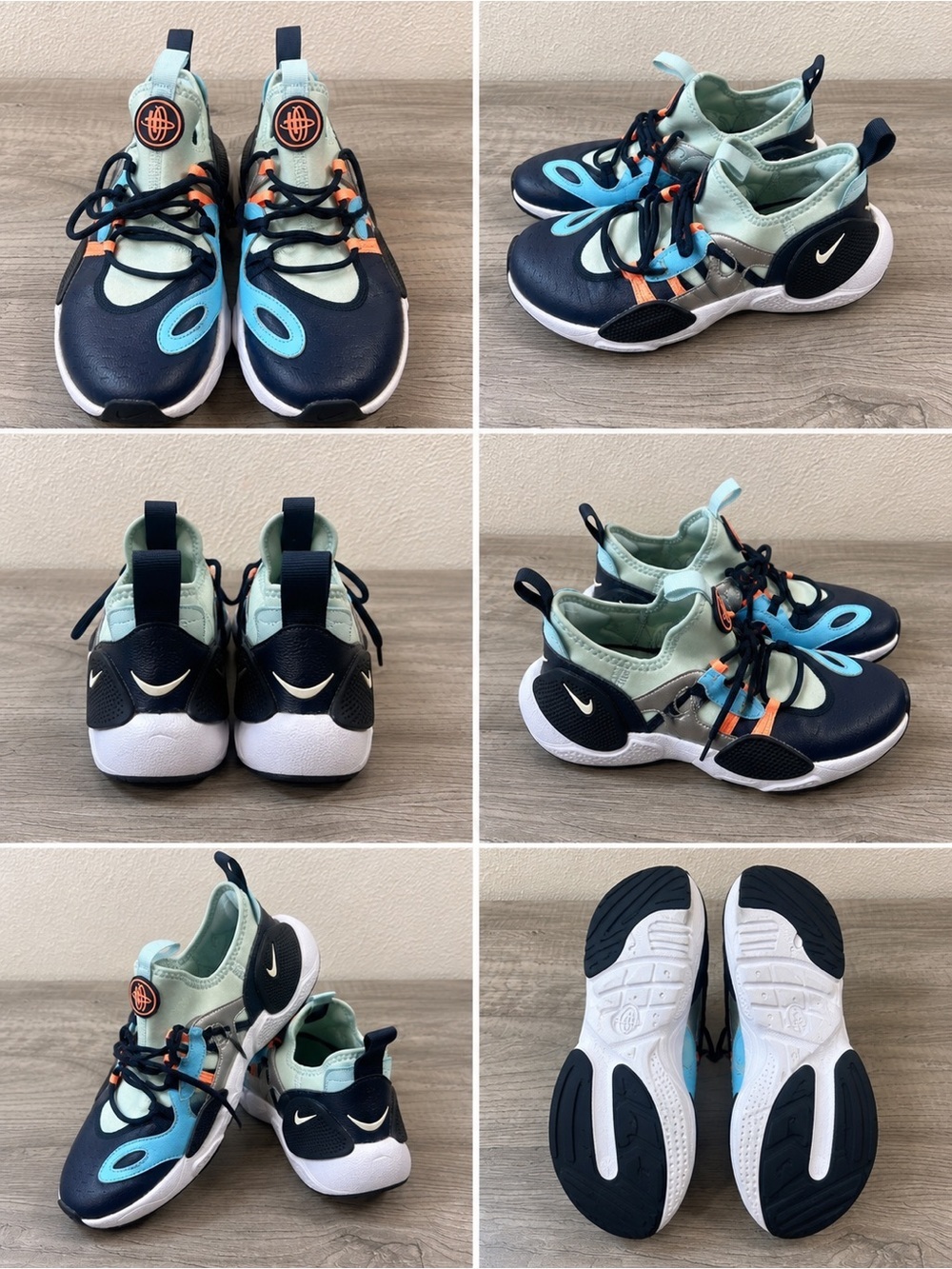 Nike Kids Navy, Mint & Bright Blue Athletic Sneakers